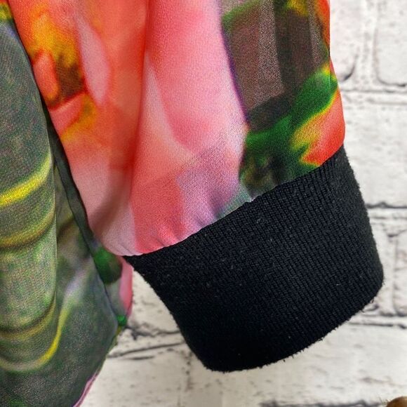 Anthropologie Floral Print Top Maytham Rose Dolman Blouse By Julie Haus, Size Sm - Picture 8 of 16